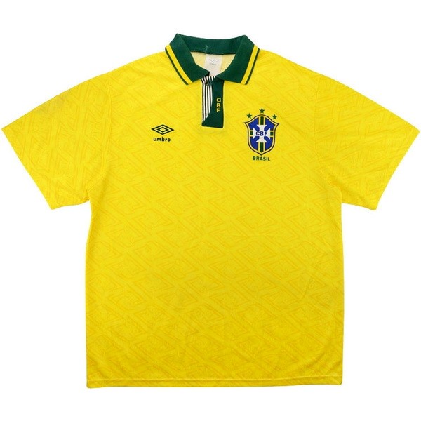 Camiseta Brasil Primera Equipo Retro 1991 1993 Amarillo